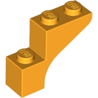 Lego kostka (kostička) 1x3x2 oblouk, světle oranžová (6032409)